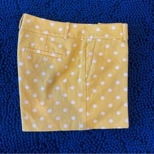 Ann Taylor Yellow and White Polka Dot Shorts
